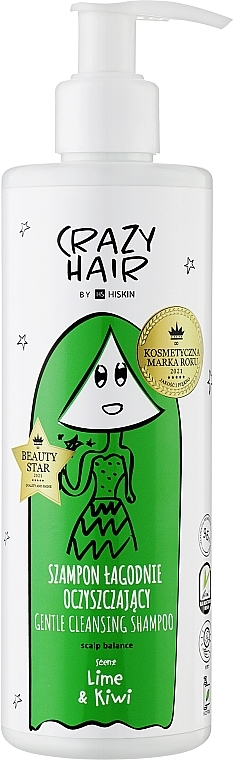 Мягкий шампунь для ежедневного применения "Баланс кожи головы" - HiSkin Crazy Hair Gentle Cleansing Shampoo Scalp Balance Lime & Kiwi