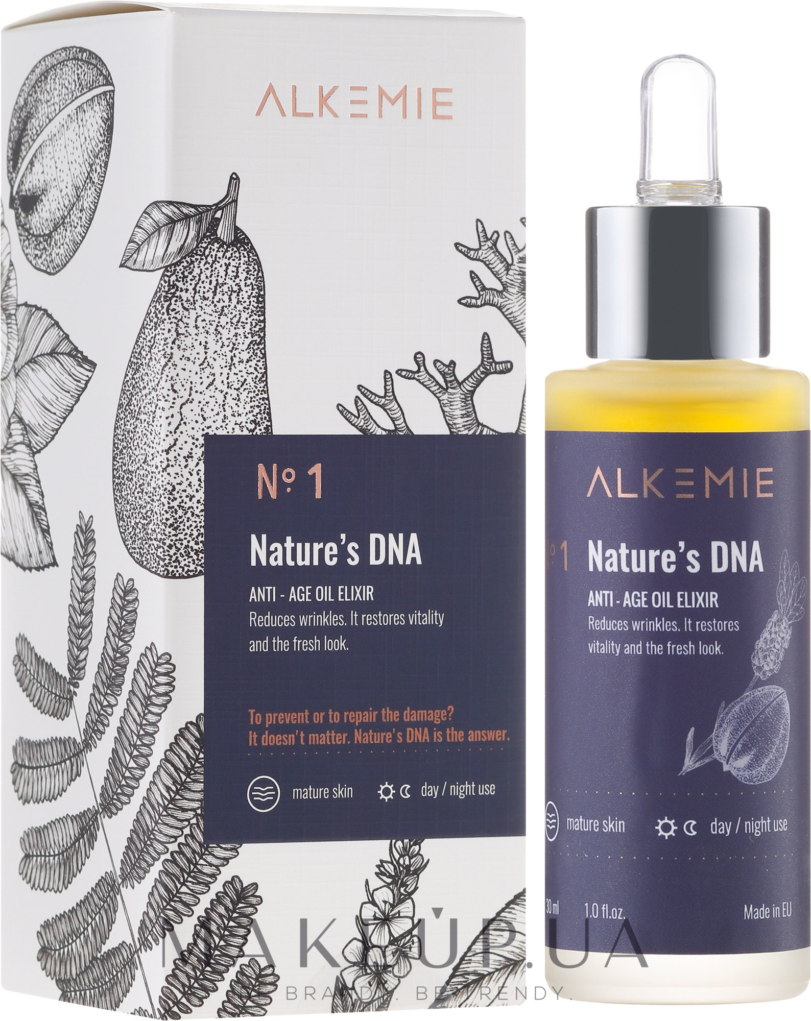 Омолаживающий эликсир для лица - Alkmie Nature's DNA Oil Elixir — фото 30ml