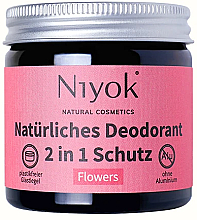 Парфумерія, косметика Натуральний кремовий дезодорант "Flowers" - Niyok Natural Cosmetics