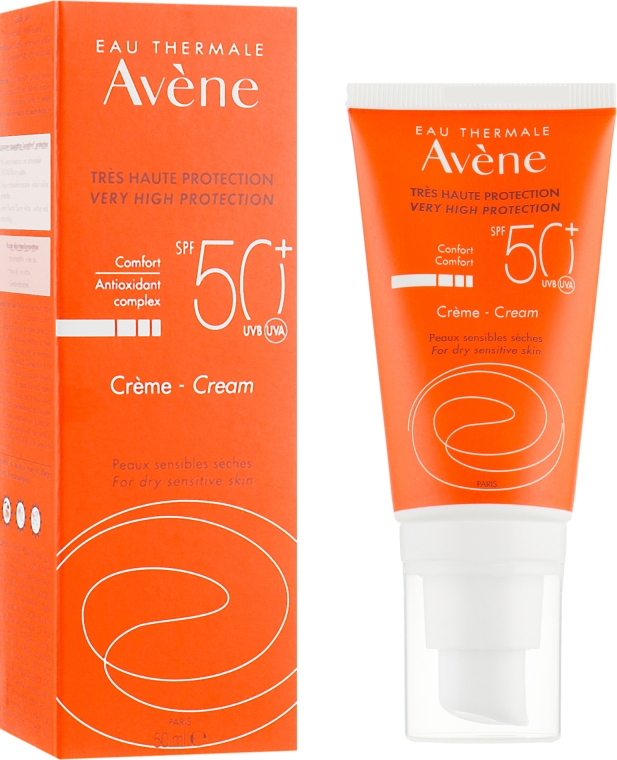 Солнцезащитный крем для лица - Avene Eau Thermale Sun Cream SPF50 — фото N1