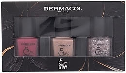 Набор - Dermacol 5 Day Stay (nail/polish/3x11ml) — фото N1