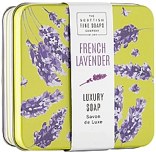 Мыло для тела в металлической коробке "Французская лаванда" - Scottish Fine French Lavender Soap In A Tin — фото N1