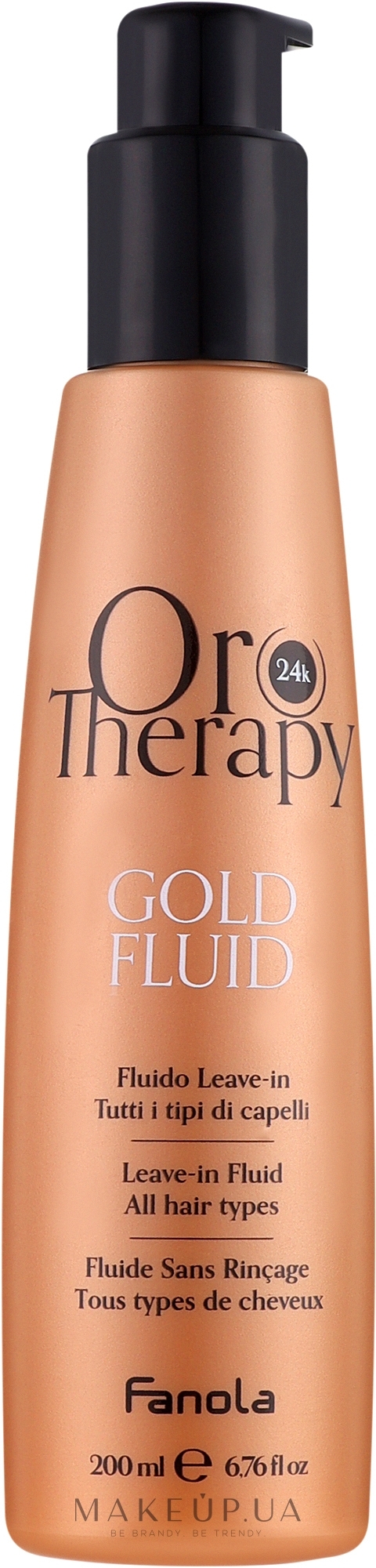 Флюїд для волосся - Fanola Oro Therapy Gold Fluid — фото 200ml