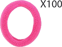 Резинки для волосся, 100 шт., рожеві - Donegal — фото N2
