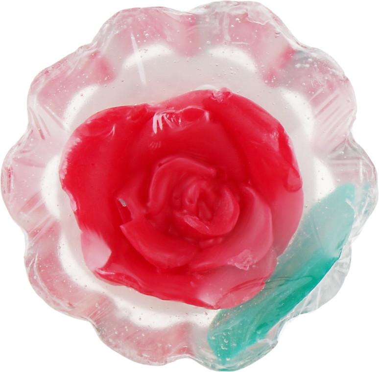 Натуральное глицериновое мыло "Rose Fantasy" корзинка, красная роза - Bulgarian Rose Soap — фото N1