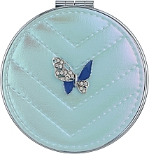 Косметическое зеркало круглое, Pf-289, голубое - Puffic Fashion — фото N1