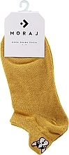 Шкарпетки жіночі із зображенням тварин, жовті - Moraj — фото N1
