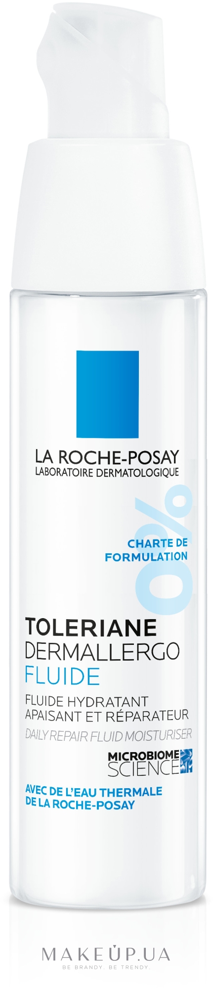Успокаивающий и увлажняющий флюид для гиперчувствительной и склонной к аллергии нормальной и комбинированной кожи - La Roche Posay Toleriane Dermallergo Fluide — фото 40ml