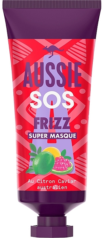 Маска для вьющихся волос - Aussie SOS Frizz Super Masque — фото N1