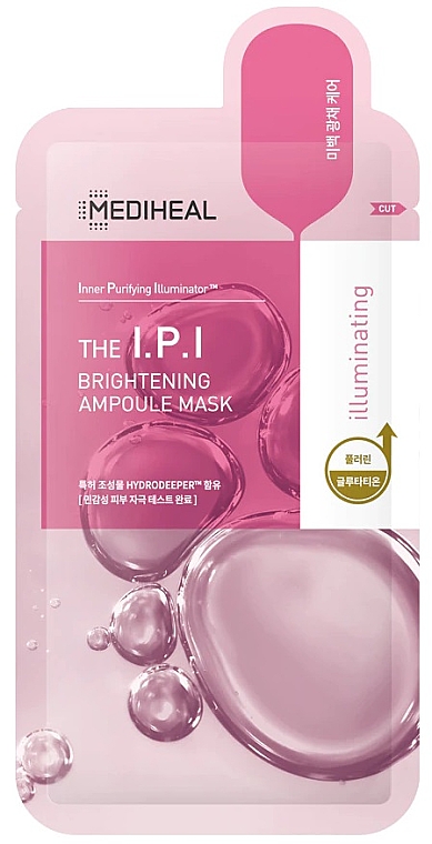 Тканинна маска для обличчя з освітлювальним ефектом - Mediheal The I.P.I Brightening Illuminating Ampoule Mask — фото N1