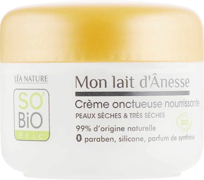 Интенсивный питательный крем для лица с ослиным молоком - So'Bio Etic Mon Lait d'Anesse Rich Nourishing Cream — фото N2