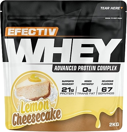 Сироватковий протеїн "Лимонний чизкейк" - Efectiv Nutrition Whey Protein Lemon Cheesecake — фото N1