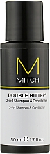 Шампунь і кондиціонер 2в1 - Paul Mitchell Mitch Double Hitter 2 in 1 Shampoo & Conditioner (міні) — фото N1