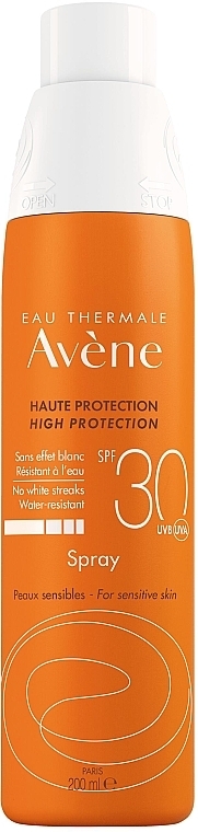 Спрей солнцезащитный для чувствительной кожи SPF30 - Avene Solaires Haute Protection Spray SPF 30 — фото N1