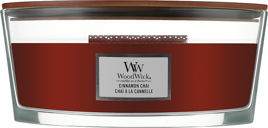Ароматична свічка у склянці - WoodWick Hourglass Candle Cinnamon Chai — фото N3