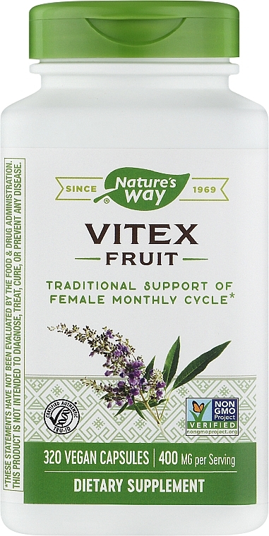 Пищевая добавка для поддержки женского здоровья - Nature's Way Vitex Fruit — фото N1