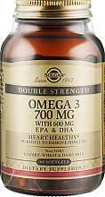 Дієтична добавка "Омега-3" 700 мг ЕПК & ДГК - Solgar Double Strength Omega-3 700 mg EPA & DHA — фото N1