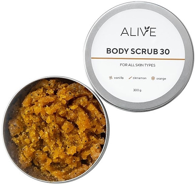 Скраб для эксфолиации и антицеллюлитного эффекта - ALIVE Cosmetics Body Scrub 30 — фото N3