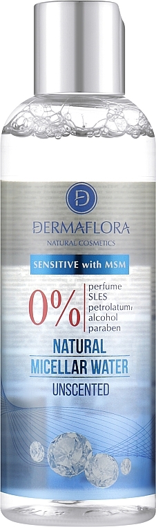 Мицеллярная вода - Dermaflora 0% Sensitive With MSM Natural Micellar Water — фото N1