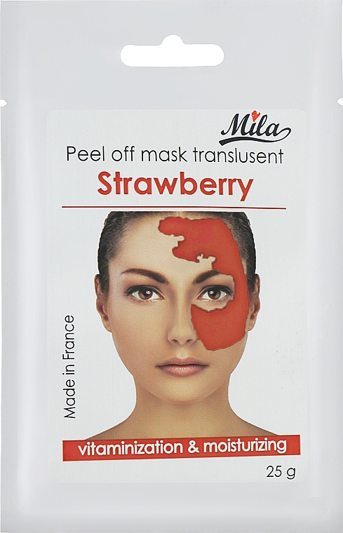 Маска альгинатная полупрозрачная порошковая "Клубника" - Mila Translucent Peel Off Mask Strawberry — фото N1