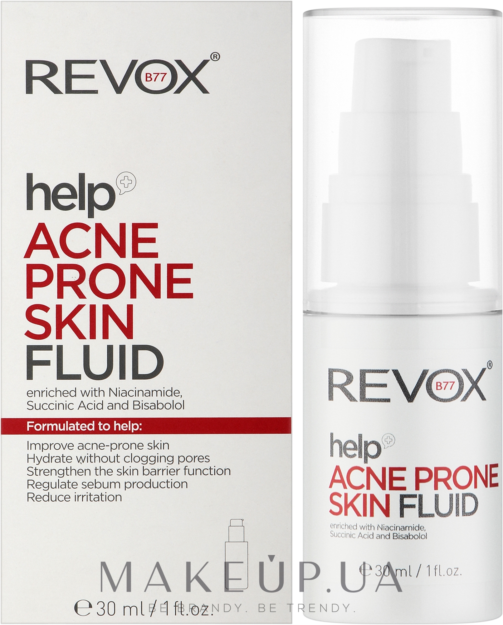 Флюид для склонной к акне кожи - Revox Help Acne Prone Skin Fluid — фото 30ml