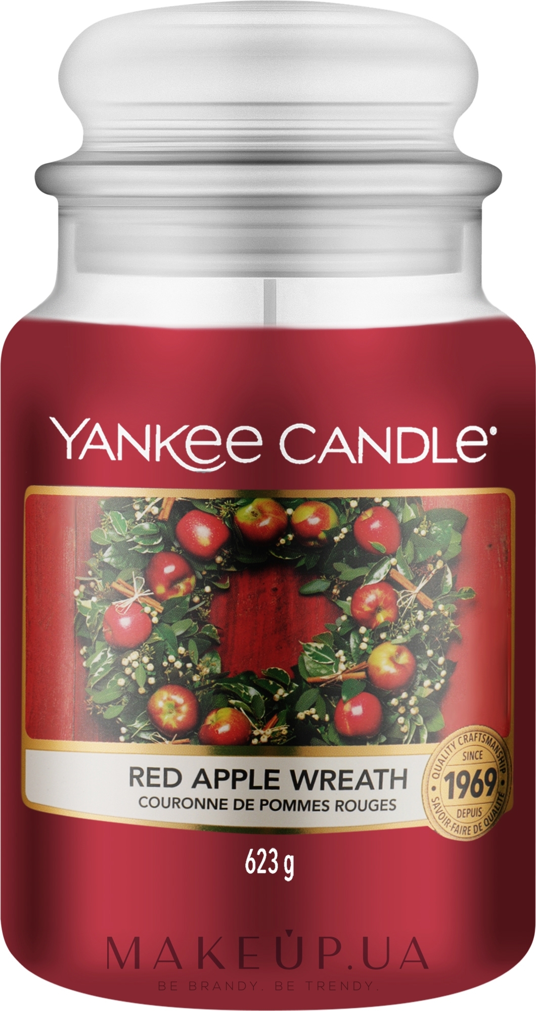 Ароматическая свеча "Красный яблочный венок" в банке - Yankee Candle Red Apple Wreath — фото 623g