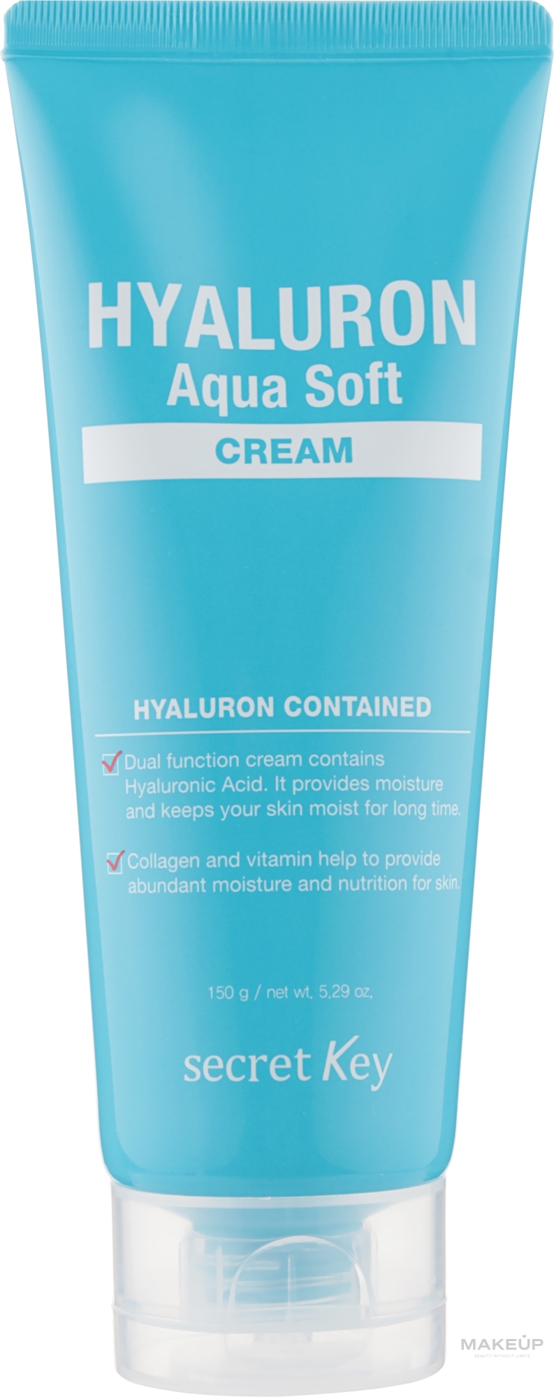 УЦЕНКА Крем гиалуроновый для увлажнения и омоложения - Secret Key Hyaluron Aqua Soft Cream * — фото 150g