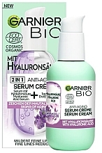 Антивікова крем-сироватка для обличчя з гіалуроновою кислотою - Garnier Bio 2in1 Anti-Age Serum Cream With Hyaluronic Acid — фото N1