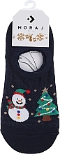 Парфумерія, косметика Шкарпетки жіночі короткі з різдвяним мотивом, темно-сині - Moraj