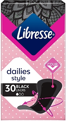 Ежедневные прокладки, 30шт - Libresse Dailies Style Normal Black — фото N1