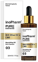 Духи, Парфюмерия, косметика Сыворотка для лица и шеи - InoPharm Pure Elements BIO Olive Oil + CBD