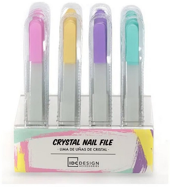 Стеклянная пилочка для ногтей, зеленая - IDC Institute Precision Crystal Nail File — фото N2