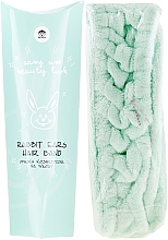 Косметическая повязка для волос "Ушки", мятная - Dr. Mola Rabbit Ears Hair Band — фото N2