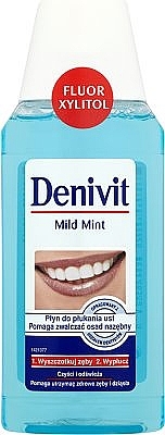 Ополаскиватель для полости рта "Мягкая мята" - Denivit Mild Mint — фото N1