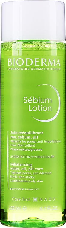 Лосьйон для жирної та комбінованої шкіри - Bioderma Sebium Lotion Rebalancing Water — фото N1
