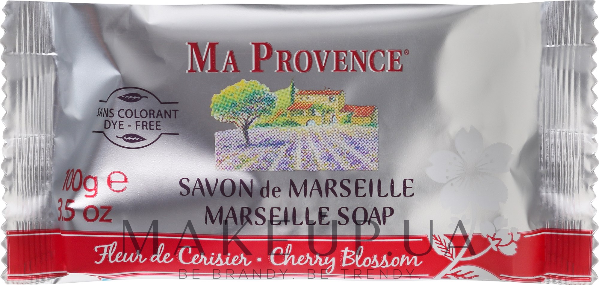 Мыло твердое марсельское "Цветы вишни" - Ma Provence Marseille Soap Cherry Blossom — фото 100g