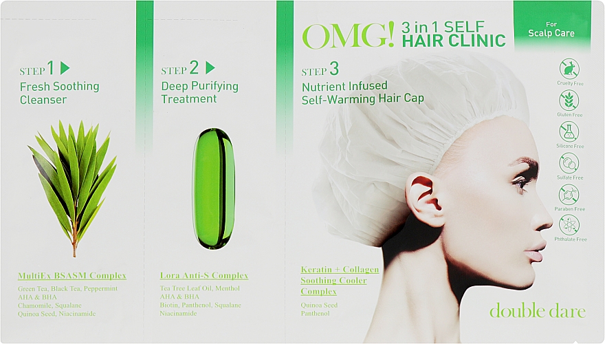 Комплекс 3 в 1 для жирной кожи головы - Double Dare OMG! 3in1 Self Hair Clinic Scalp Care — фото N1