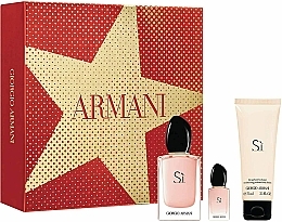 Духи, Парфюмерия, косметика Giorgio Armani Si Fiori - Набор (edp/50ml + edp/7ml + b/lot/75ml)