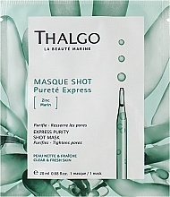 Парфумерія, косметика Освіжальна тканинна маска для обличчя - Thalgo Purete Marine Masque Shot Purete Express