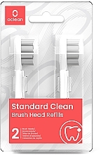 Парфумерія, косметика Насадки для електричної зубної щітки, 2 шт., білі - Oclean Brush Heads Refills Standard Clean Soft