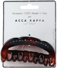 Краб для волос, коричневый "Цветок" со стразами, большой - Acca Kappa — фото N1
