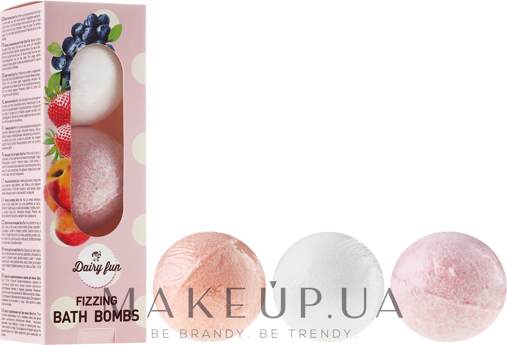 Шипучие шары для ванны - Delia Dairy Fun Fizzing Bath Bombs — фото 3x100g