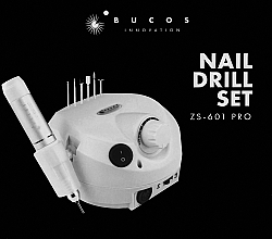 Фрезер для маникюра и педикюра, черный - Bucos Nail Drill Pro ZS-601 Black — фото N8