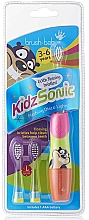 Электрическая зубная щетка "Flashing Disko Lights" 3-6 лет, розовая - Brush-Baby KidzSonic Electric Toothbrush — фото N2