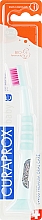 Зубная щетка детская CS Baby с прорезиненной ручкой (0-4), зеленая, розовая щетина - Curaprox — фото N2