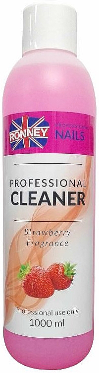 Знежирювальний засіб для нігтів "Полуниця" - Ronney Professional Nail Cleaner Strawberry — фото N4
