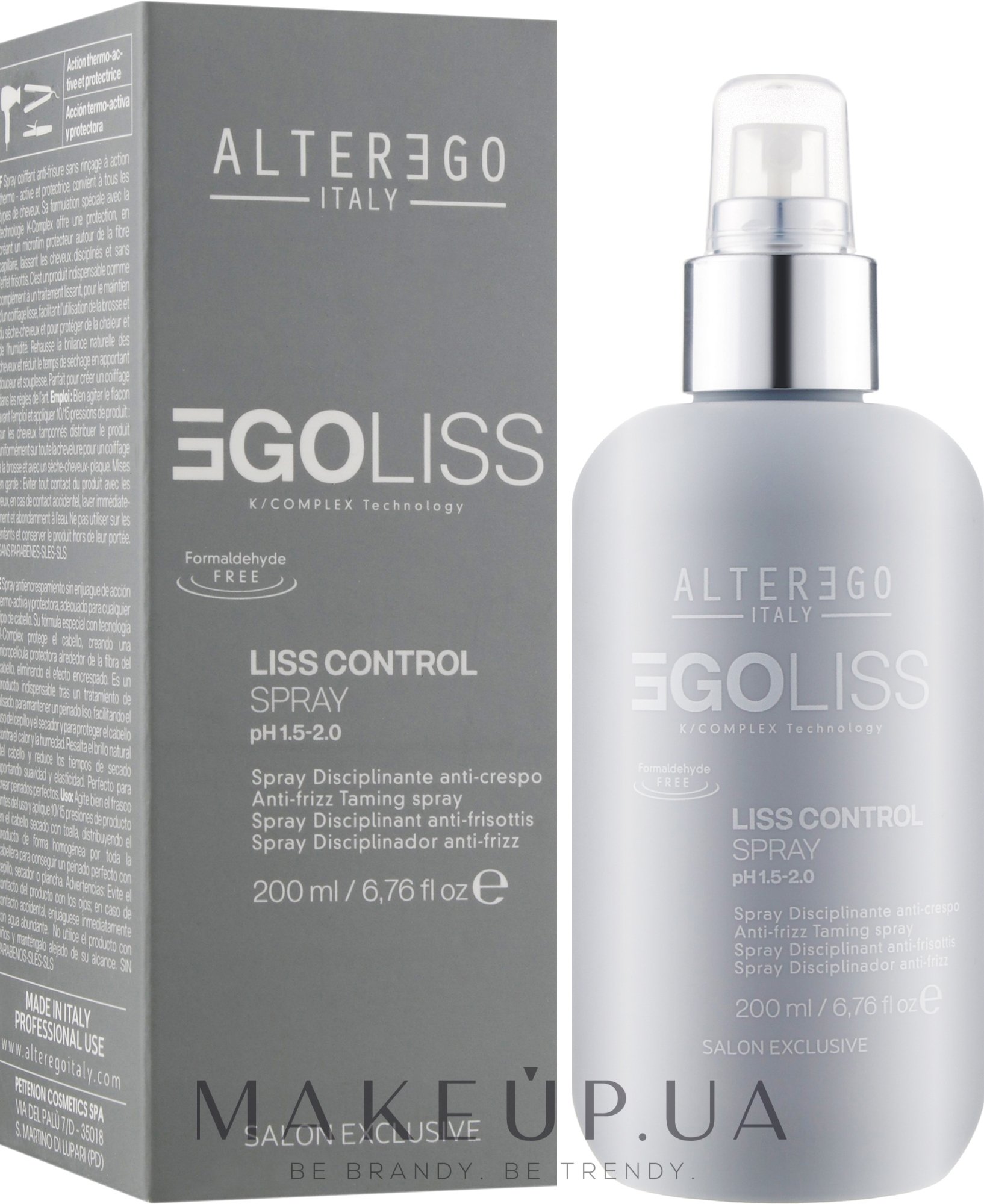 Разглаживающий защитный термоактивный спрей - Alter Ego Egoliss Liss Control Spray — фото 200ml