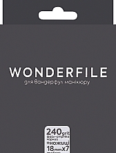 Файл-стрічка для пилки 160х18 мм, 240 грит, 7 метрів + ножиці, чорний - Wonderfile — фото N1