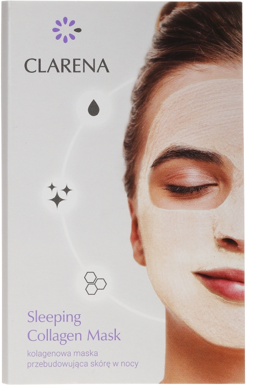 Тонизирующая ночная маска с коллагеном - Clarena Sleeping Collagen Mask (пробник) — фото N1