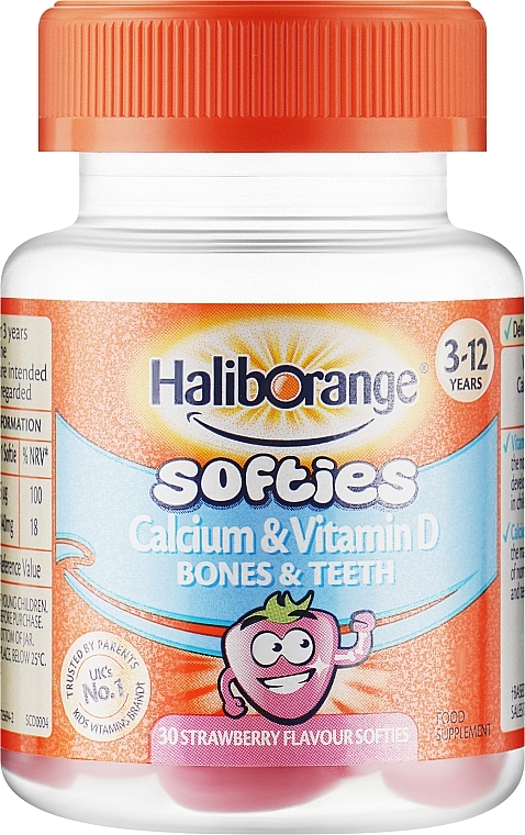 Кальций и витамин D для детей - Haliborange Kids Calcium & Vitamin D Softies — фото N1